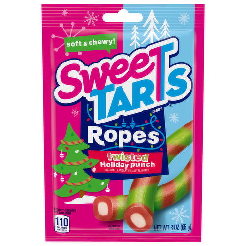 Sweetarts Candy, Holiday Punch, Twisted, Ropes