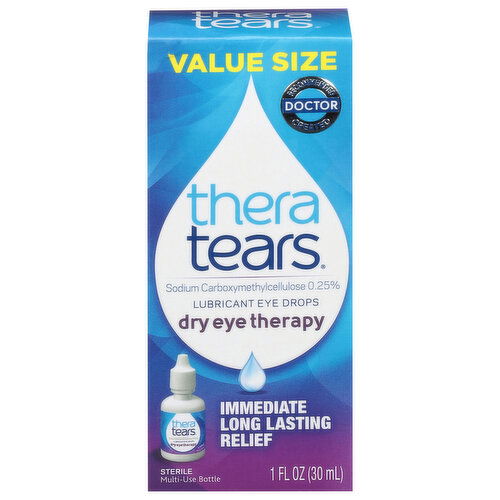 Thera Tears Dry Eye Therapy Lubricant Eye Drops Value Size