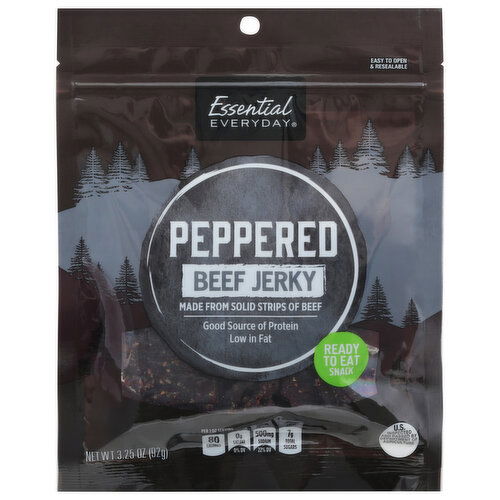 Essential Everyday Beef Jerky, Peppered