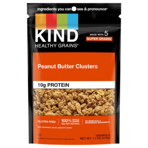 Kind Healthy Grains Peanut Butter Clusters Granola