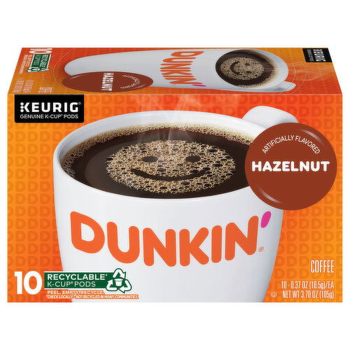 Dunkin' Coffee, Hazelnut, K-Cup Pods