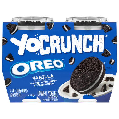 YoCrunch Oreo Yogurt, Lowfat, Vanilla