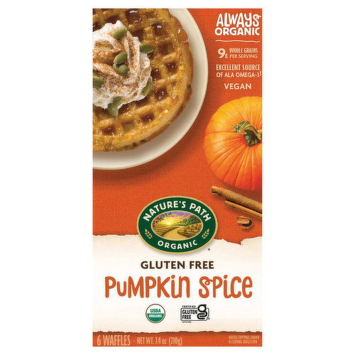 Nature's Path Organic Waffles, Pumpkin Spice