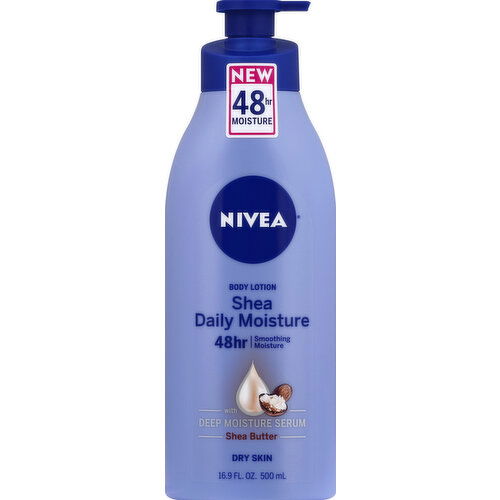 Nivea Body Lotion, Shea Butter, Smooth Daily Moisture, Dry Skin