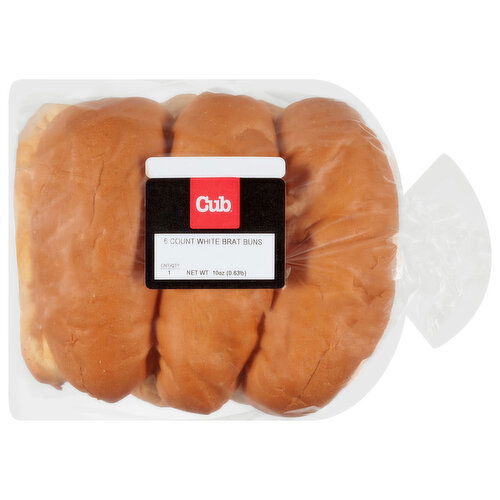 Cub Bakery White Brat Buns