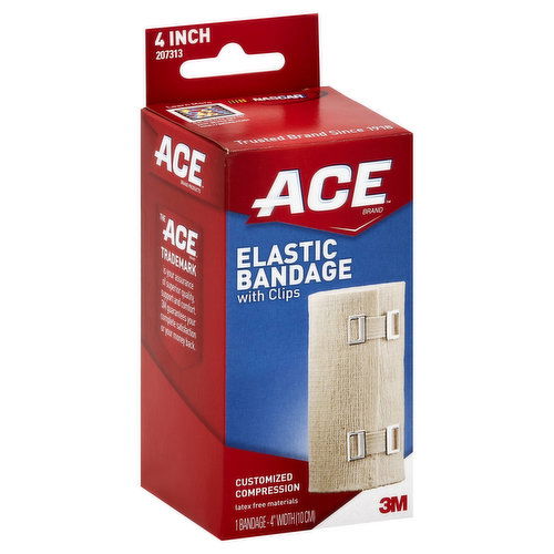 ACE Bandage, Elastic, with Clips