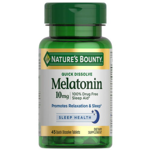 Nature's Bounty Melatonin, 10 mg, Quick Dissolve Tablets