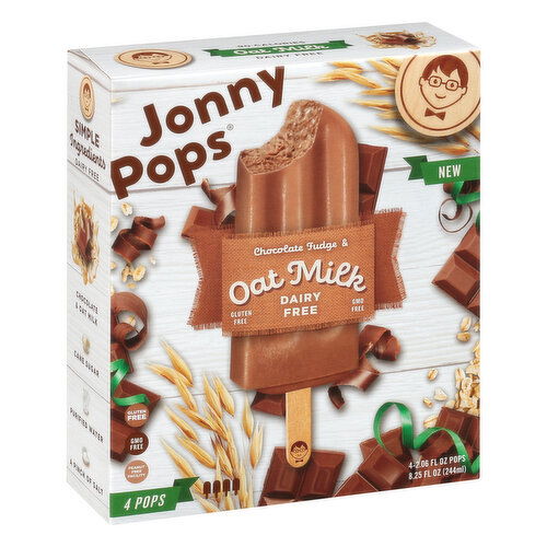 JonnyPops Pops, Chocolate Fudge & Oatmilk, Dairy Free