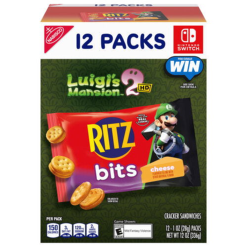 Ritz Luigi's Mansion Cracker Sandwiches, Cheese, Bits