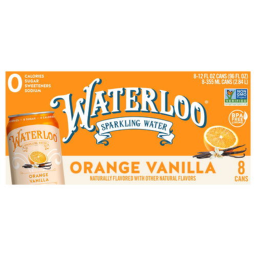 Waterloo Sparkling Water, Orange Vanilla