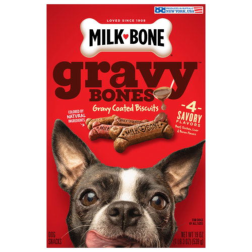 Milk-Bone Dog Snacks, 4 Savory Flavors, Gravy Coated Biscuits