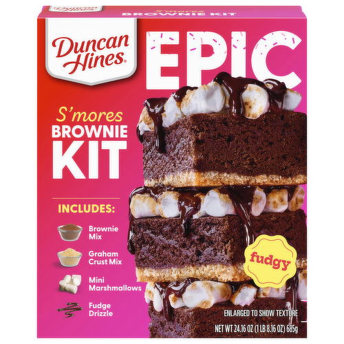 Duncan Hines Epic Brownie Kit, S’mores, Fudgy