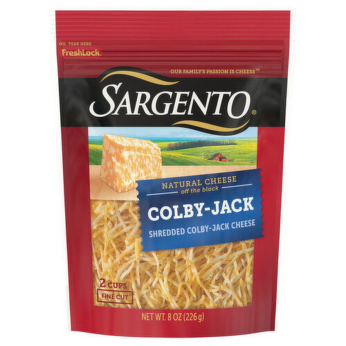 Sargento Shredded Cheese, Natural, Colby-Jack, Fine Cut