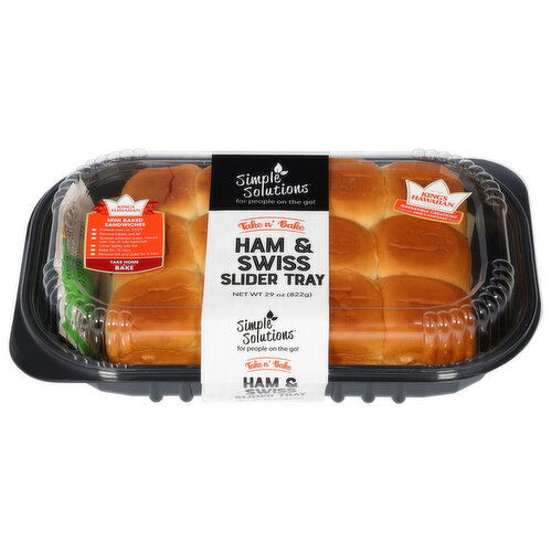 Simple Solutions Slider Tray, Ham & Swiss, Take n' Bake