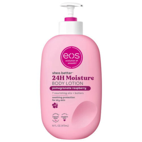 EOS Shea Better Body Lotion, Pomegranate Raspberry, 24H Moisture