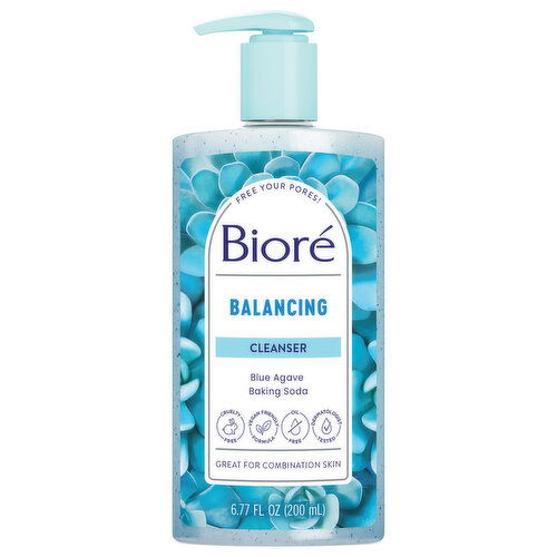 Biore Cleanser, Blue Agave Baking Soda, Balancing