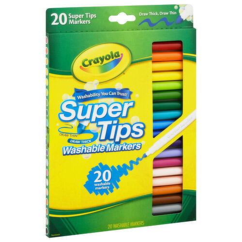 Crayola Washable Markers, Nontoxic, Super Tips