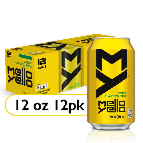 Mello Yello Citrus Flavored Soda Soft Drinks