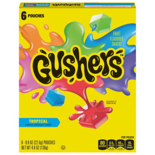 Gushers Fruit Flavored Snacks, Tropical