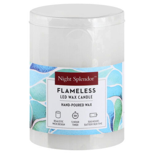 Night Splendor LED Wax Candle, Flameless