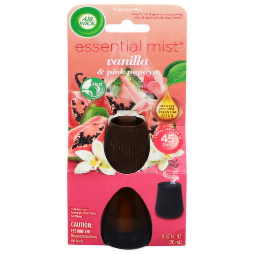 Air Wick Essential Mist Fragrance Mist, Vanilla & Pink Papaya