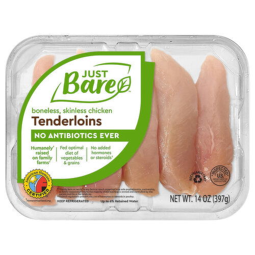 Just Bare Boneless Skinless Chicken Tenderloins