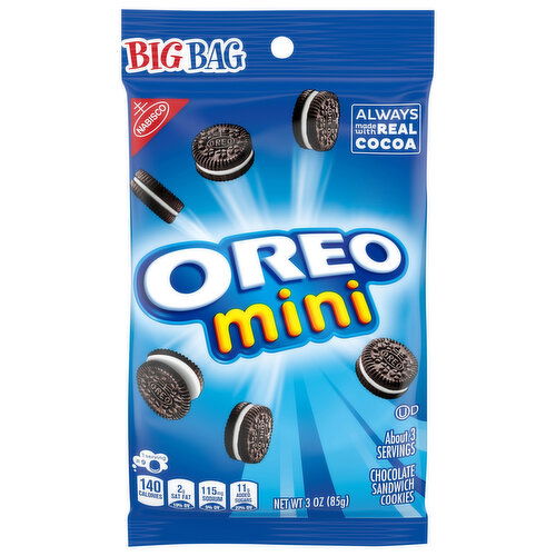 Oreo Mini Sandwich Cookies, Chocolate, Big Bag