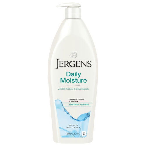 Jergens Moisturizer, Dry Skin, with Silk Proteins & Citrus Extracts, Daily Moisture