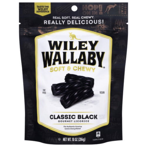 Wiley Wallaby Soft & Chewy Gourmet Classic Black Licorice