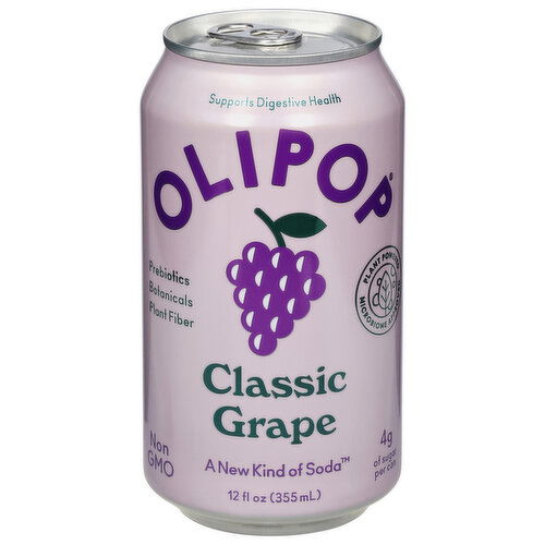 Olipop Soda, Classic Grape