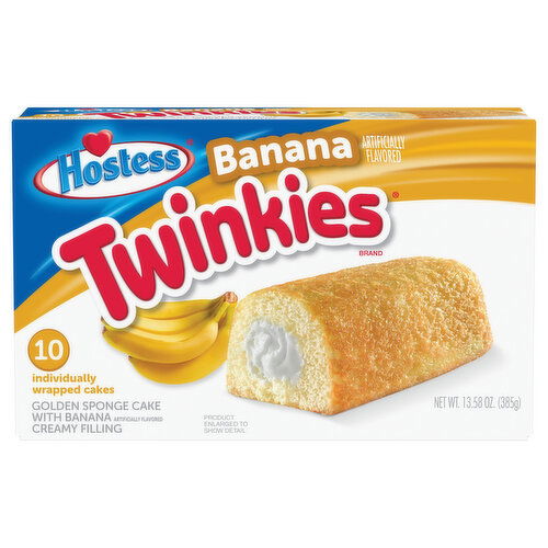 Hostess Twinkies Sponge Cake, Golden, Banana