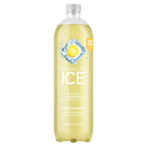 Sparkling Ice Sparkling Water, Zero Sugar, Classic Lemonade