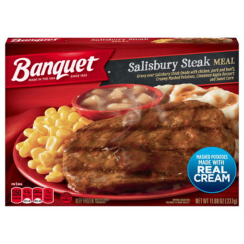 Banquet Salisbury Steak Meal, Frozen Meal