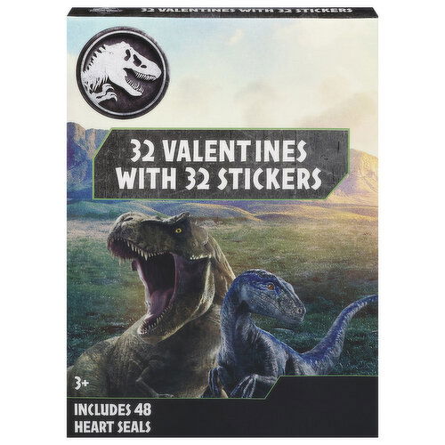 Paper Magic Group Valentines, with Stickers, Jurassic World, 3+