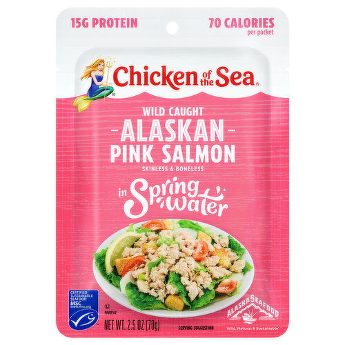 Chicken of the Sea Pink Salmon, Alaskan, Skinless & Boneless, Wild Caught