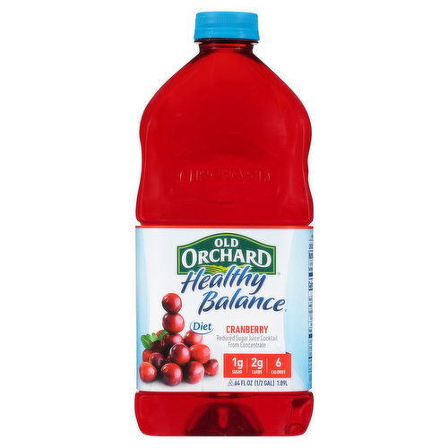 Old Orchard Healthy Balance Juice Cocktail, Diet, Cranberry