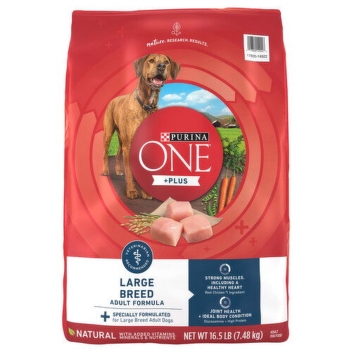 Purina One +Plus Dog Food, Natural, Large Breed, Adult Formula