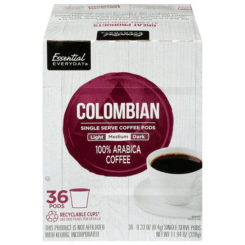 Essential Everyday Single Serve Pods Medium Colombian Coffee
