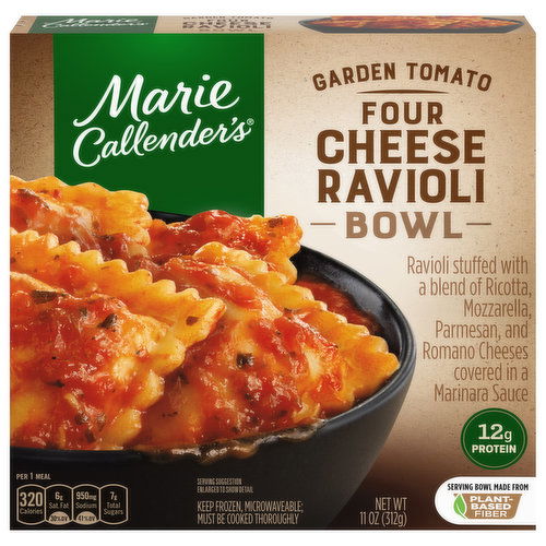 Marie Callender's Garden Tomato Four Cheese Ravioli Bowl Frozen Meal