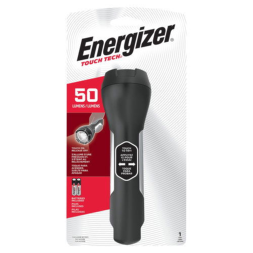 Energizer Touch Tech Flashlight, 50 Lumens