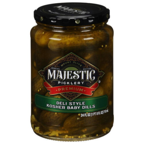 Majestic Picklery Kosher Baby Dills, Deli Style, Premium