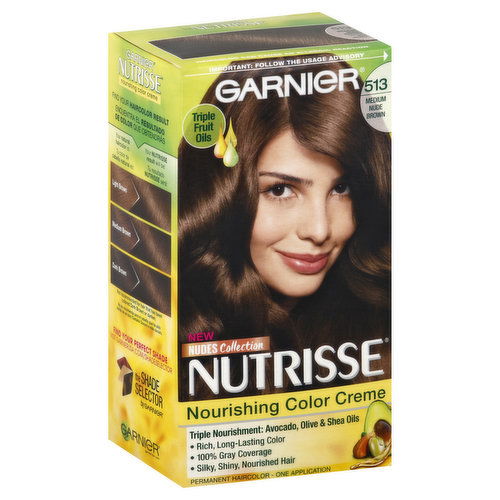 Nutrisse Nudes Collection Permanent Haircolor, Medium Nude Brown 513