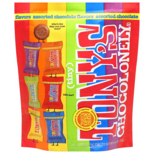 Tony's Chocolonely Chocolates, Assorted Chocolate Flavors, Tiny