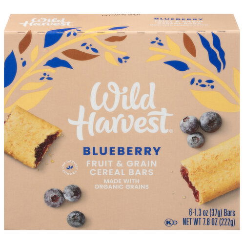 Wild Harvest Cereal Bars, Blueberry, Fruit & Grain