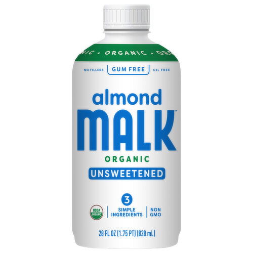 Malk Almond Malk, Organic, Unsweetened