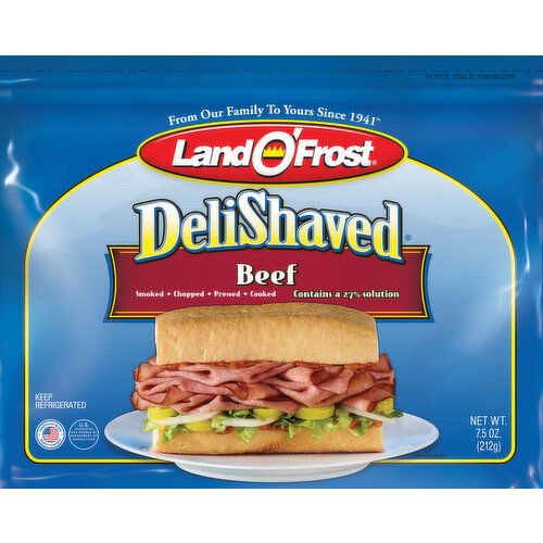 Land O'Frost DeliShaved Smoked beef turns any sandwich into a tasty delicacy!