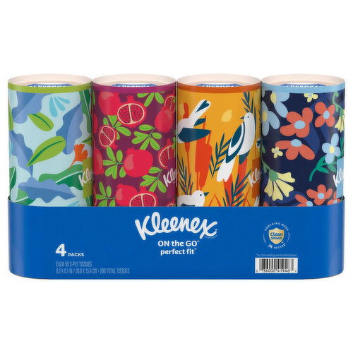 Kleenex Tissues, Perfect Fit, On the Go, 2-Ply