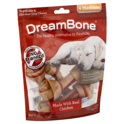 DreamBone Dog Chews, Vegetable & Chicken, Medium