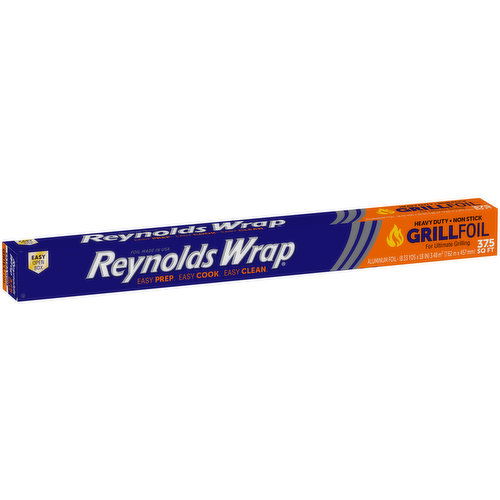 Reynolds Wrap Aluminum Foil, Grill Foil, Heavy Duty, Non-Stick, 37.5 Square Feet