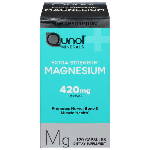 Qunol Magnesium, Extra Strength, 420 mg, Capsules